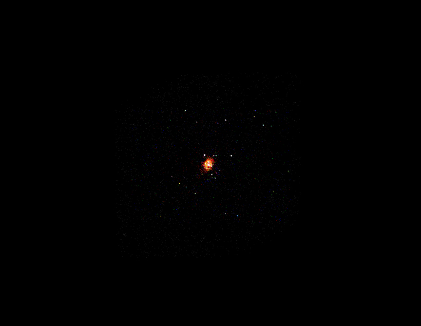 Chandra X-ray image of NGC 1097, showing bright central emission against a dark field.